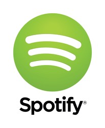 Spotify logo vertical white